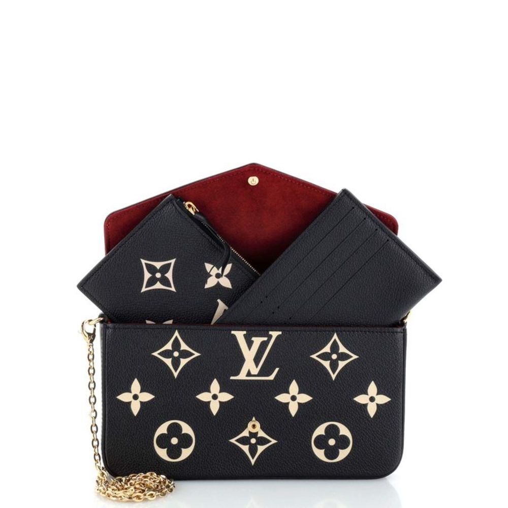 Louis Vuitton Felicie Pochette Bicolor Monogram Empreinte Giant Black - Picture 2 of 9